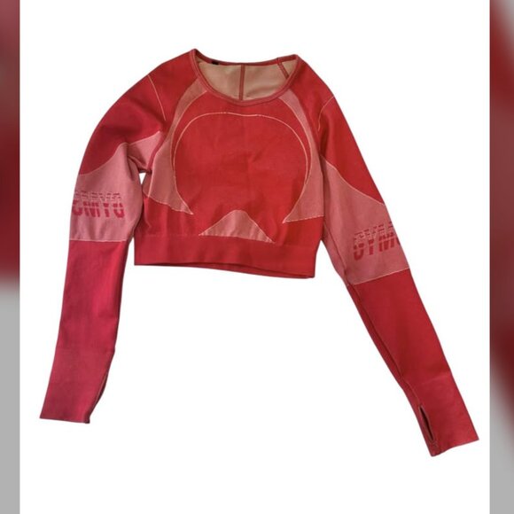 Gymshark Cropped Turbo Seamless Long Sleeve Stretch Top Women's S - Picture 2 of 8
